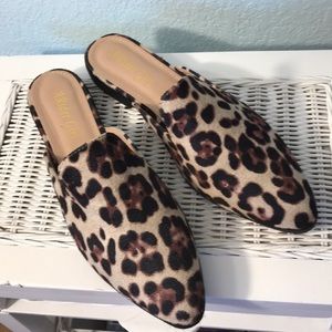 New  Trendy Leopard Print Flat Mules